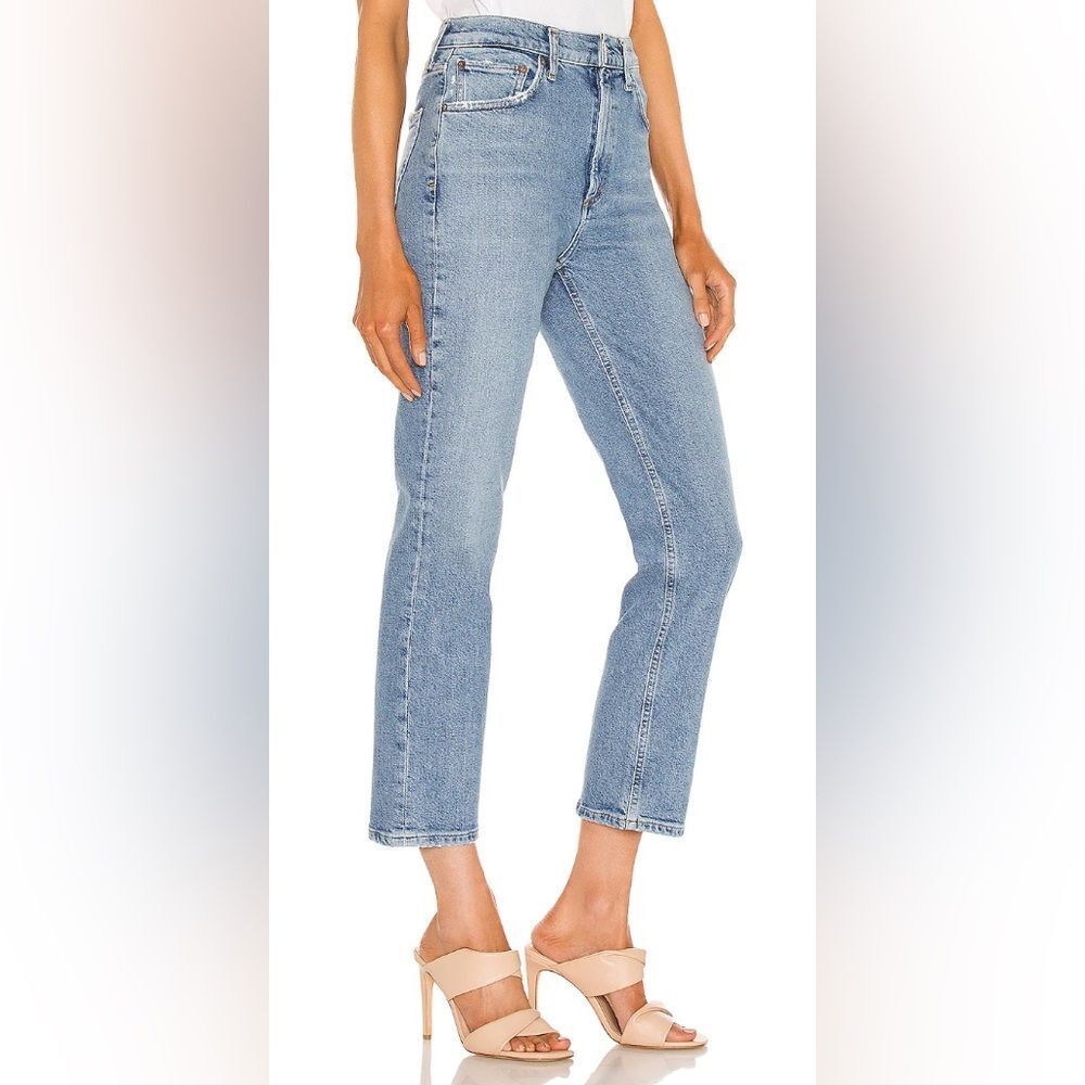 Agolde Wilder Mid-Rise Straight Leg Crop Jean in Cascadia